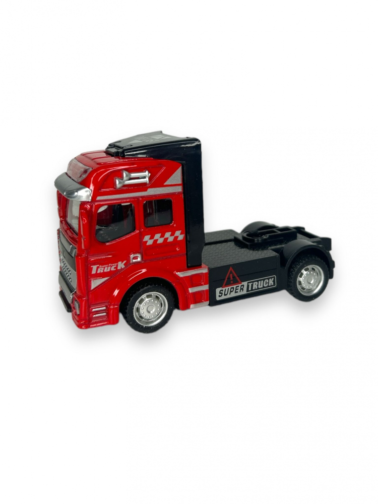 Macheta Tir ”Truck King”, Metal, 12 cm - Rosu [5]