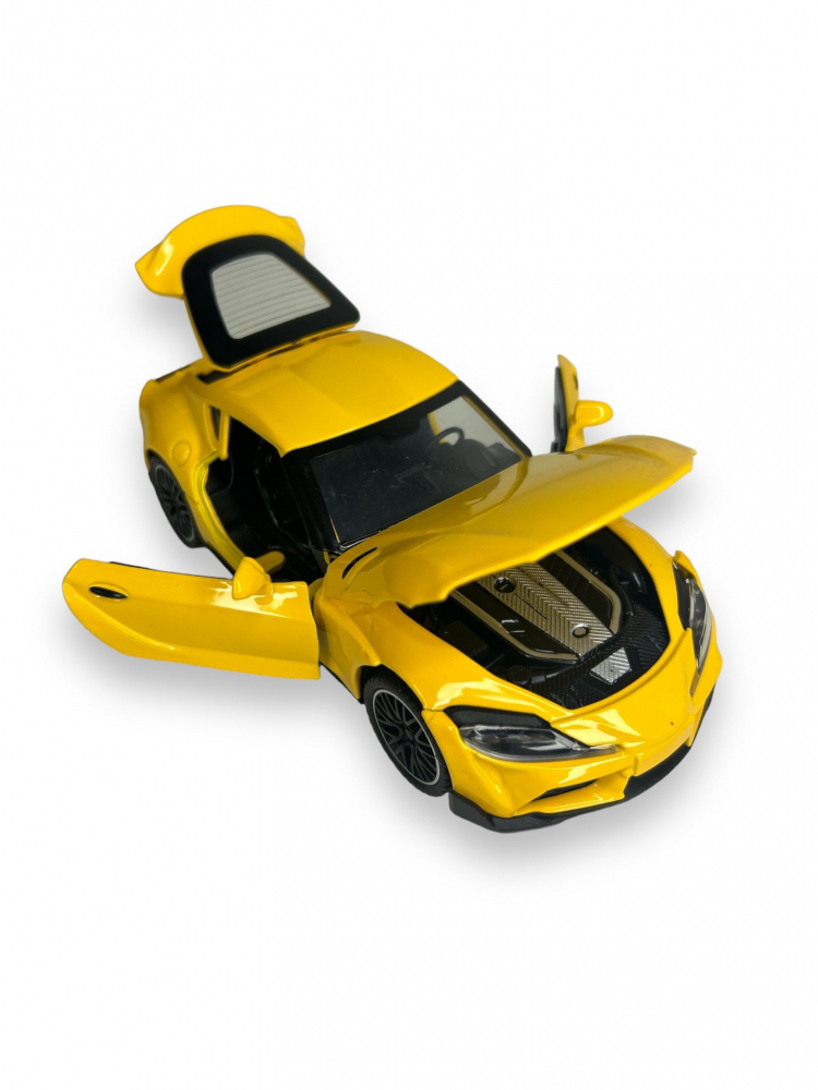 Macheta Toyota Supra, Metal, Sunete de Motor si Lumini, Functii de Deschidere Usi si Pull-Back, 15 cm [8]