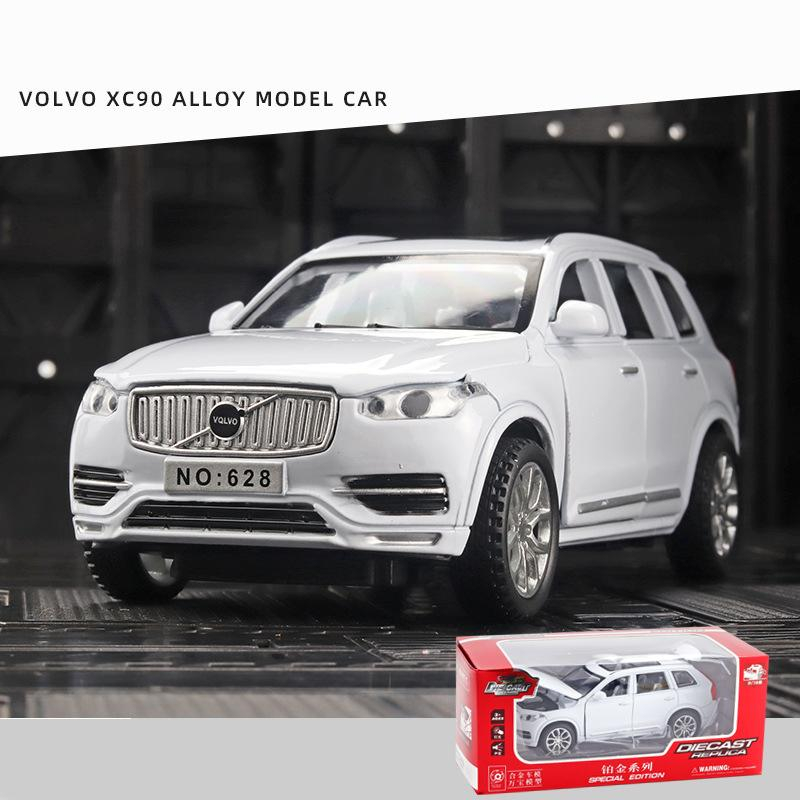 Macheta Volvo XC90, din Metal, cu Lumini si Sunete realistice de Motor si Alarma, cu Functie Pull-Back, cu Functie de Deschidere a Usilor - Alb [11]