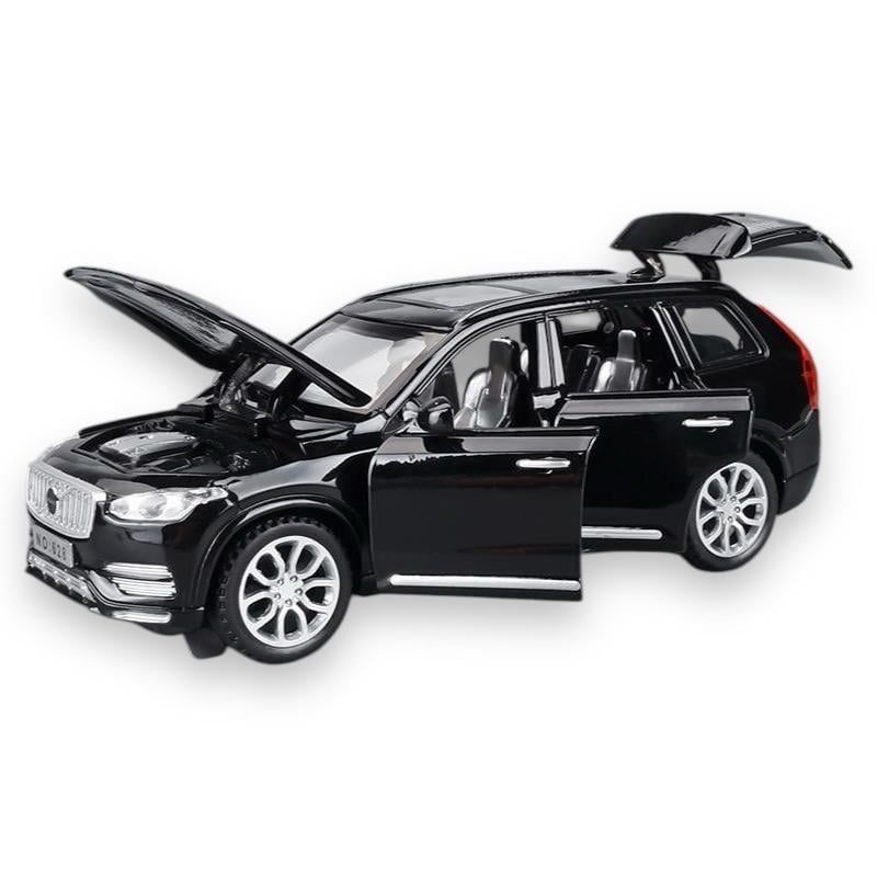 Macheta Volvo XC90, din Metal, cu Lumini si Sunete realistice de Motor si Alarma, cu Functie Pull-Back, cu Functie de Deschidere a Usilor - Negru [6]