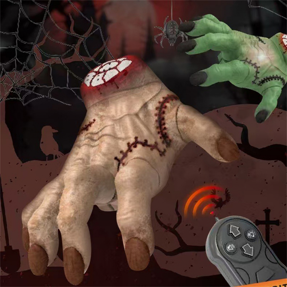 Mână Wednesday Addams cu Telecomandă  –  Se Deplasează cu Control de la Distanță, Sunete, Lumini și Mișcare, 20x13 cm [4]