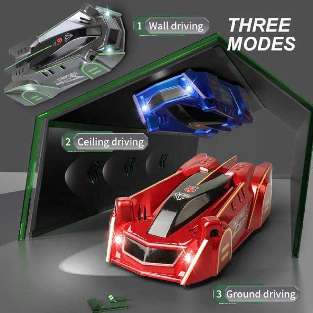 Masina Antigravitationala, R/C cu Control prin Pistol cu Laser, Functie de Urcare pe Perete sau Tavan, Incarcare USB - Rosu [4]