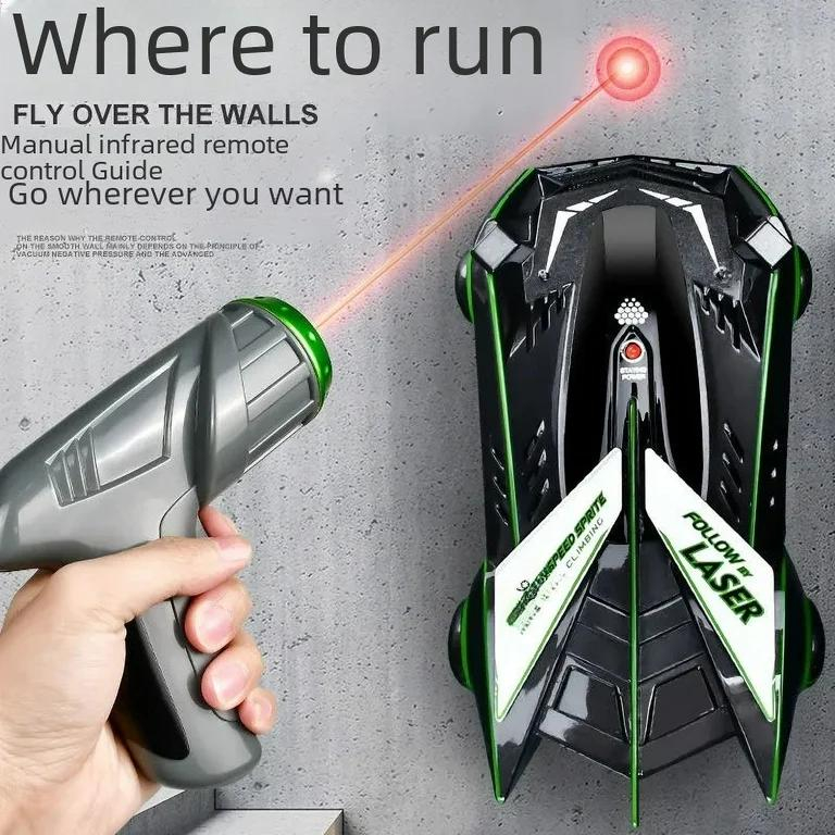 Masina Antigravitationala, R/C cu Control prin Pistol cu Laser, Functie de Urcare pe Perete sau Tavan, Incarcare USB - Rosu [7]