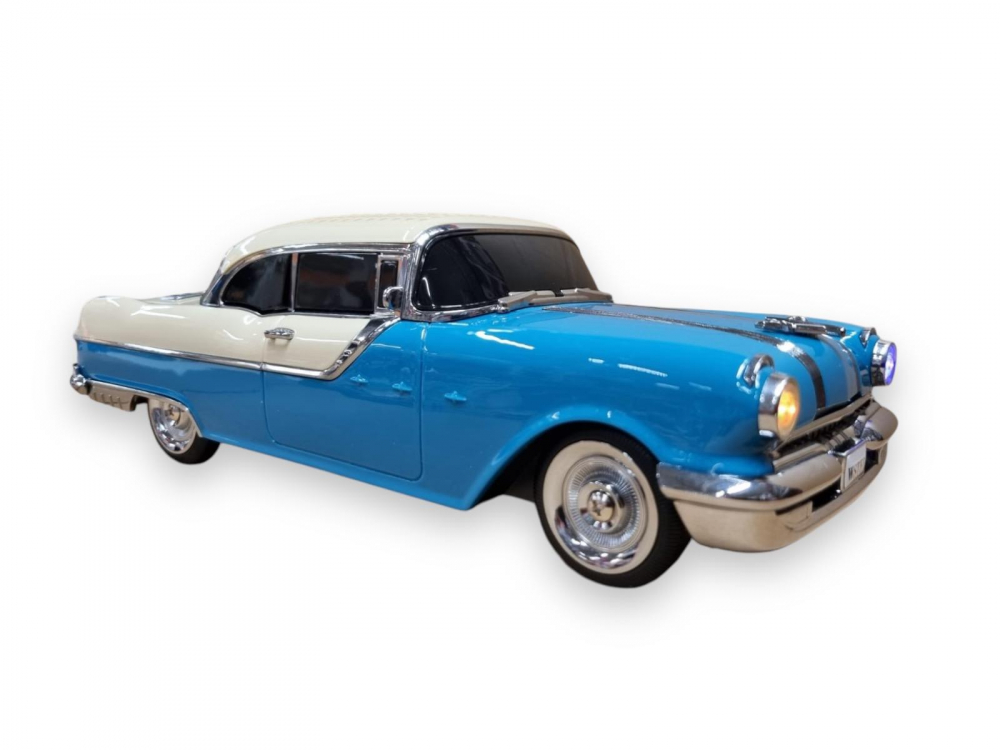 Masina-Boxa Pontiac 1955, cu Bluetooth, MP3, USB, Card TF, U Disk, Radio FM, HIFI Stereo, din Plastic, 28cm - Emerald [12]