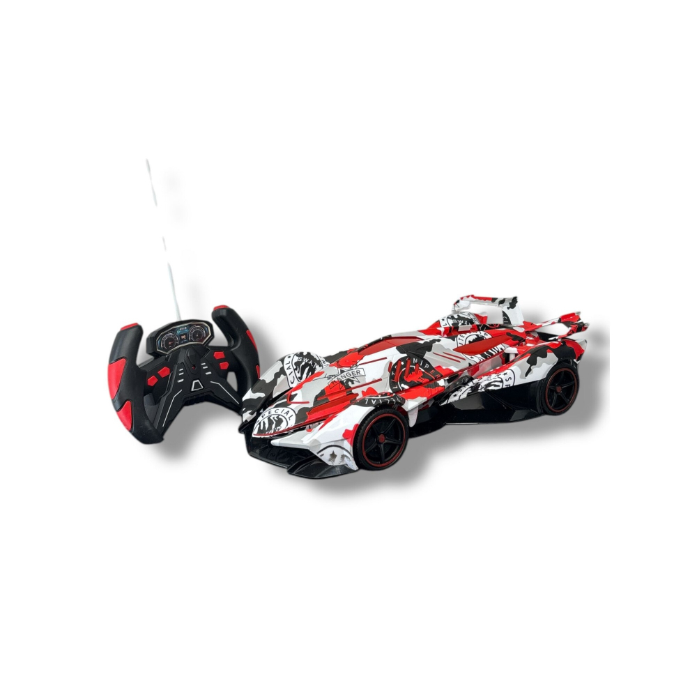 Masina cu Telecomanda Speed Racer, Fum pe Baza de Apa, Lumini, Miscari Multi-directionale- 30 cm [4]