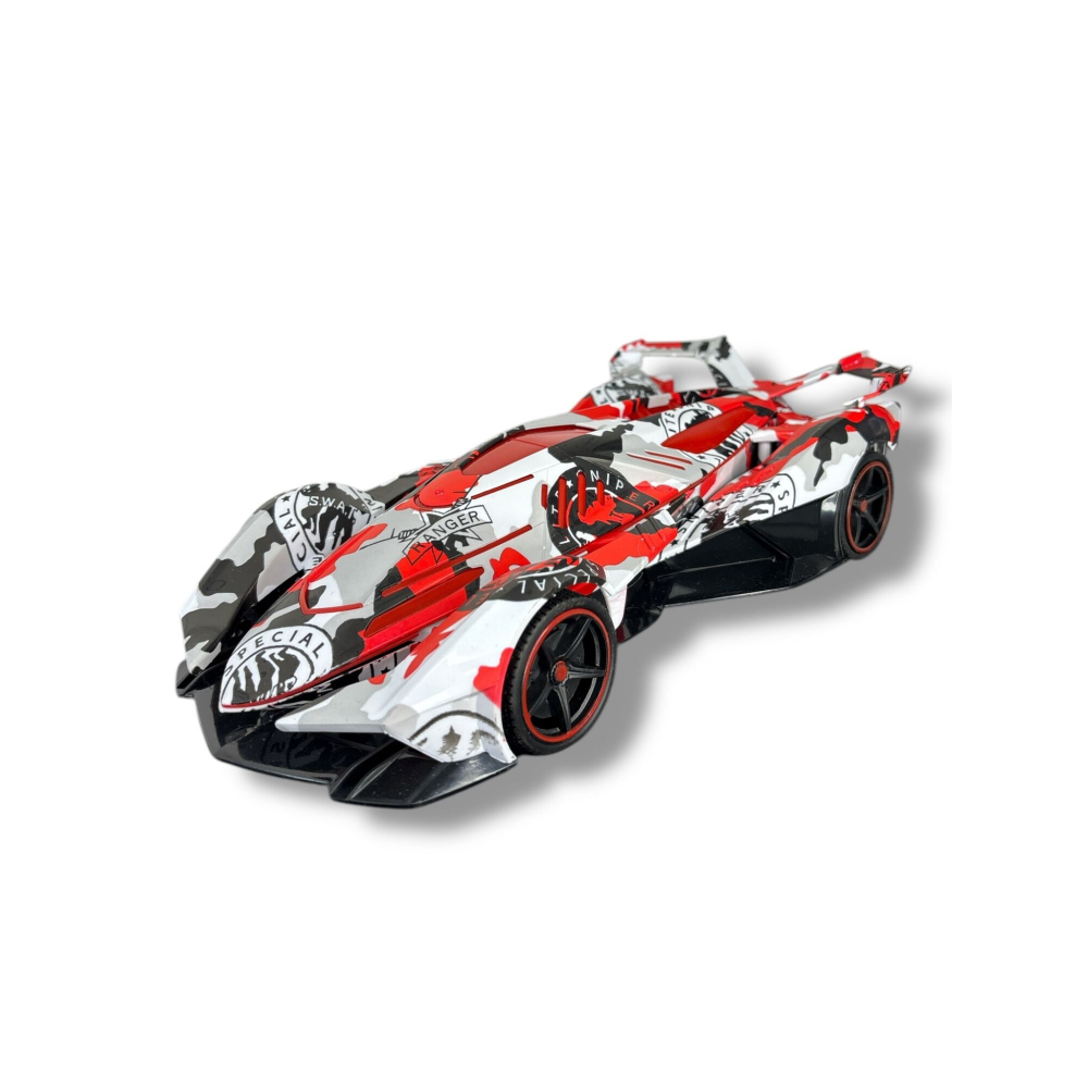 Masina cu Telecomanda Speed Racer, Fum pe Baza de Apa, Lumini, Miscari Multi-directionale- 30 cm [10]