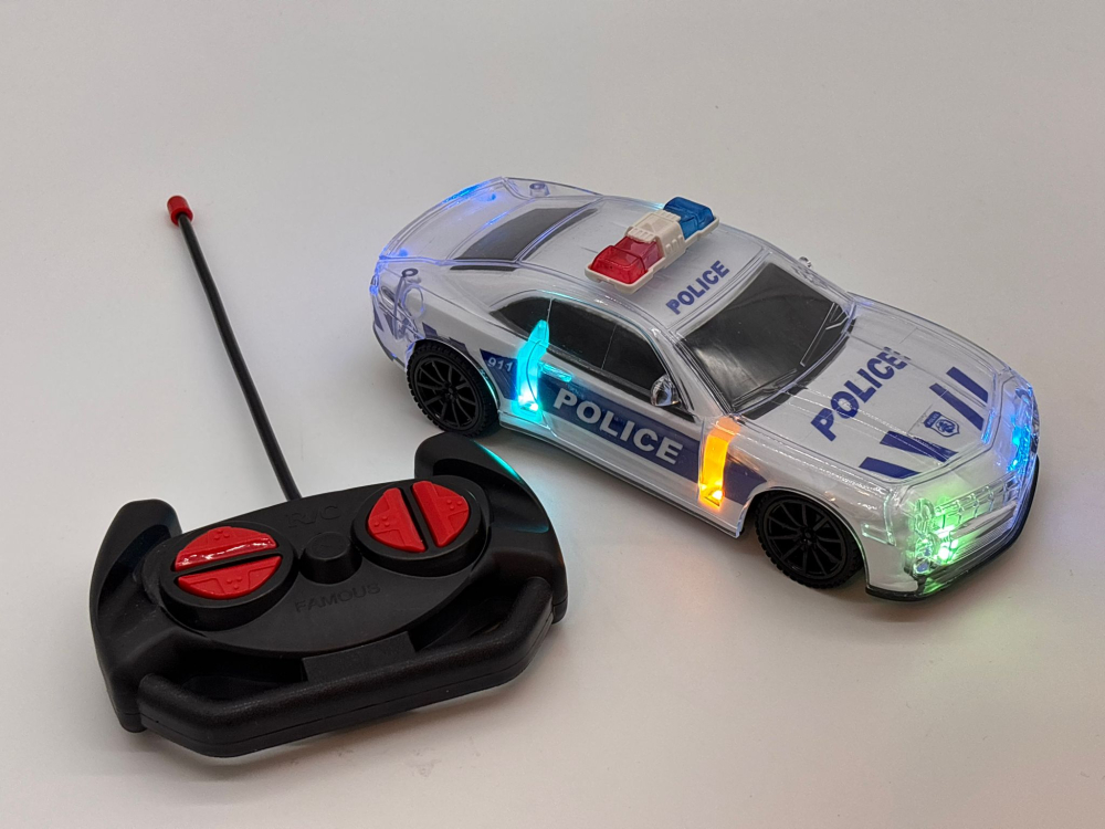 Mașină de Poliție cu Telecomandă, Caroserie Iluminată, Lumină și Sunet Realist, Funcție R/C – Efecte Vizuale Spectaculoase [8]