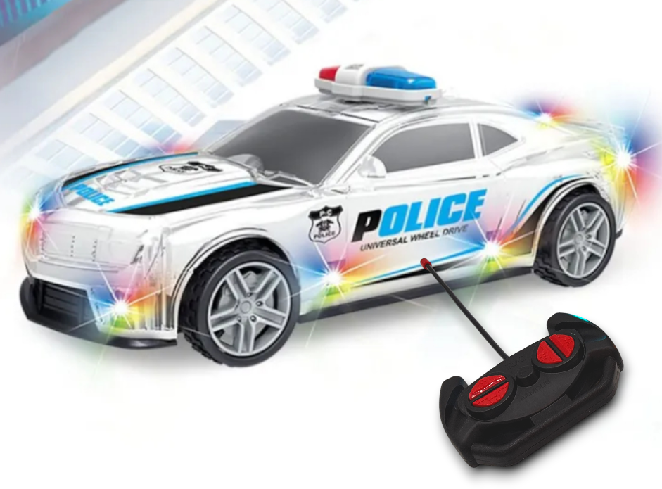 Mașină de Poliție cu Telecomandă, Caroserie Iluminată, Lumină și Sunet Realist, Funcție R/C – Efecte Vizuale Spectaculoase [1]
