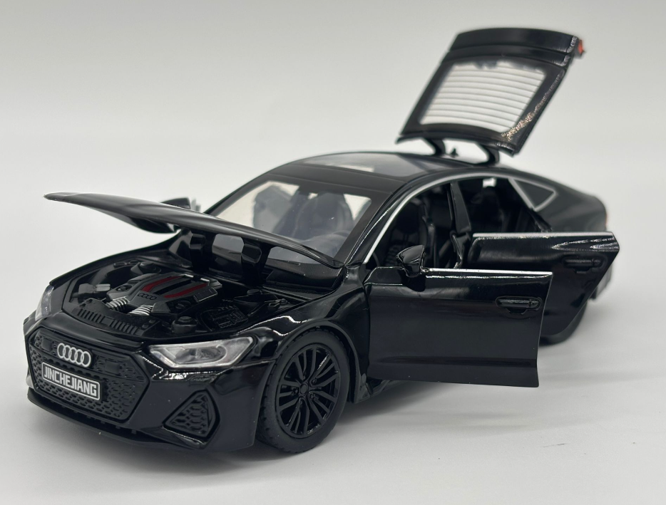 Masina din Metal Audi A7 1:32, Pull Back, Usi Capota si Portbagaj Deschizabile, Lumini si Sunete, 15 cm [4]