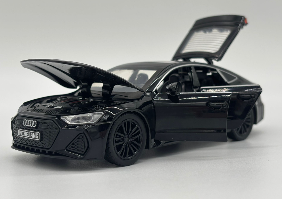 Masina din Metal Audi A7 1:32, Pull Back, Usi Capota si Portbagaj Deschizabile, Lumini si Sunete, 15 cm [5]