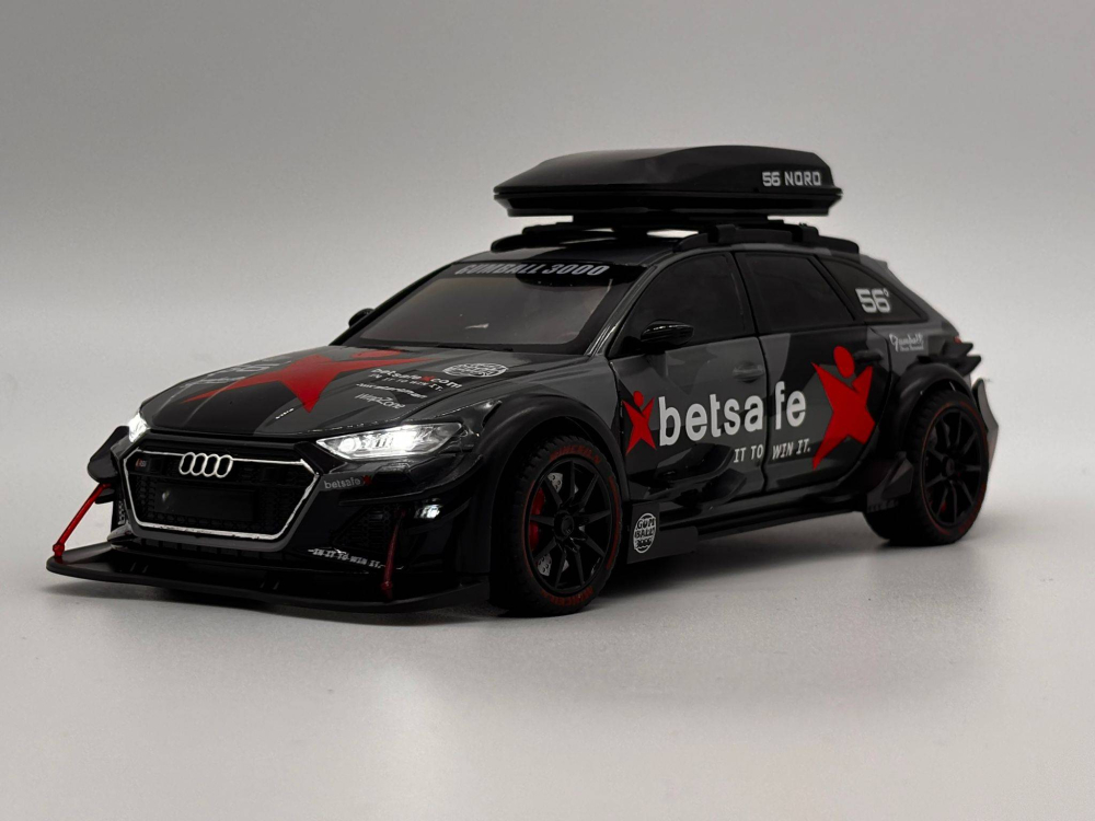 Mașină din Metal Audi RS6 ABT S Line Quattro 1:24, Pullback, Lumini și Sunete, Portbagaj Detașabil, 20 cm [7]