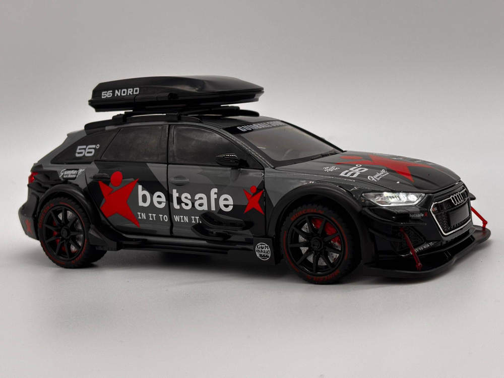 Mașină din Metal Audi RS6 ABT S Line Quattro 1:24, Pullback, Lumini și Sunete, Portbagaj Detașabil, 20 cm [5]
