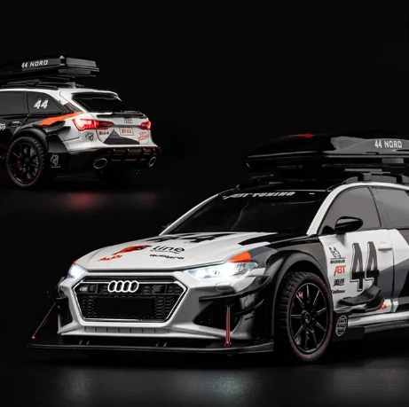 Mașină din Metal Audi RS6 ABT S Line Quattro 1:24, Pullback, Lumini și Sunete, Portbagaj Detașabil, 20 cm [3]