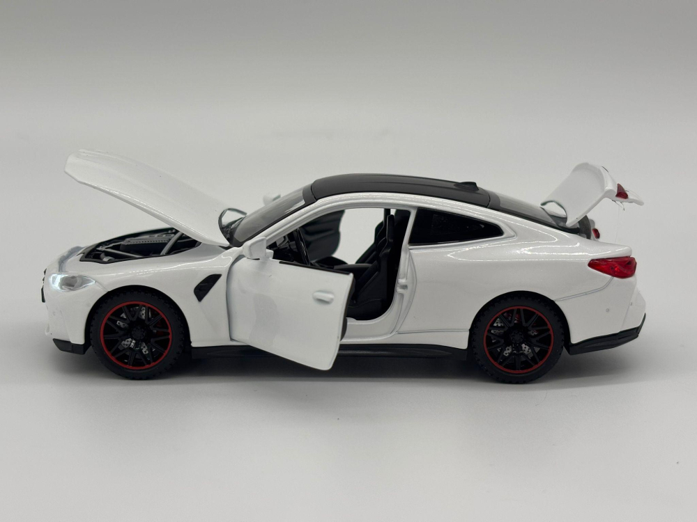 Mașină din Metal BMW M4 G82, 1:32, Functie Pullback, Uși Deschizătoare, Lumini și Sunete, 15 cm [13]