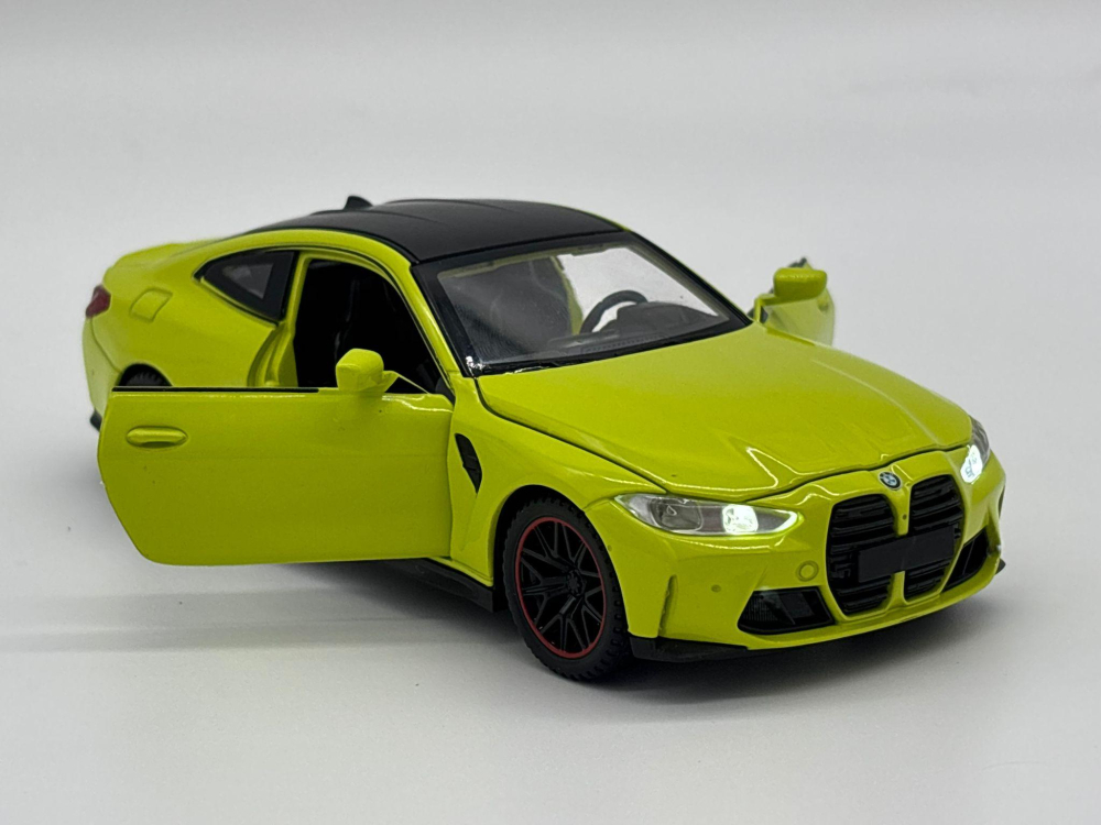 Mașină din Metal BMW M4 G82, 1:32, Functie Pullback, Uși Deschizătoare, Lumini și Sunete, 15 cm [7]