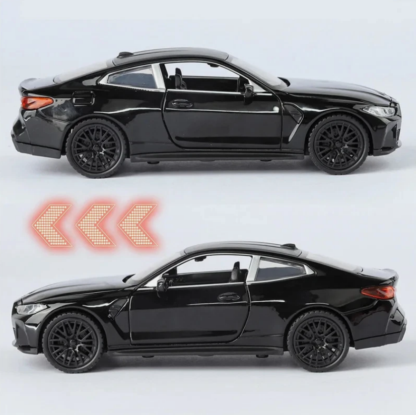 Mașină din Metal BMW M4 G82, 1:32, Functie Pullback, Uși Deschizătoare, Lumini și Sunete, 15 cm [5]