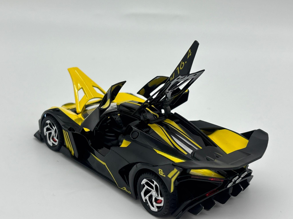Mașină din Metal Bugatti Bolide 1:32, Hypercar cu Pullback, Uși Deschizătoare în Sus, Lumini și Sunete, 15 cm [8]