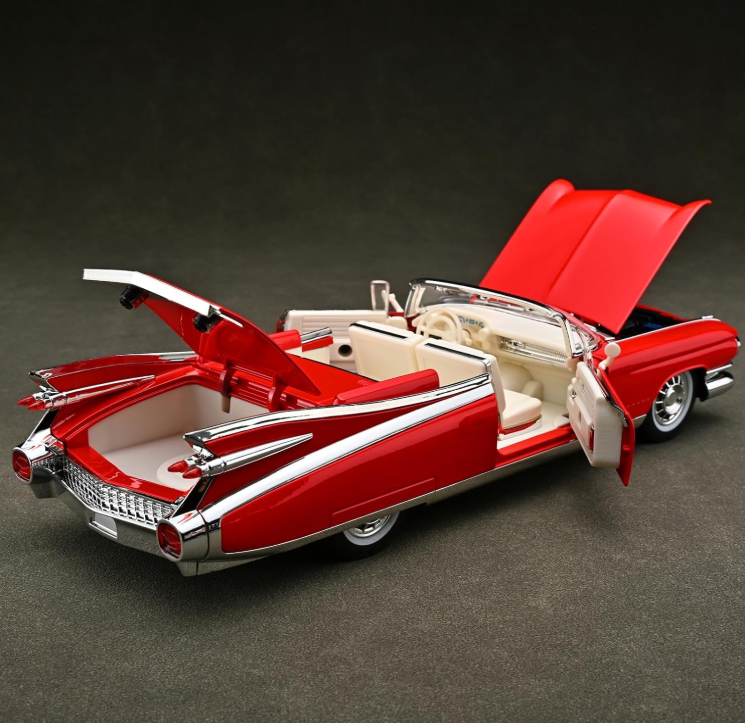 Mașină din Metal Cadillac Eldorado Biarritz 1959 Decapotabilă 1:24, Pullback, Lumini, Uși Deschizătoare, 23 cm [3]