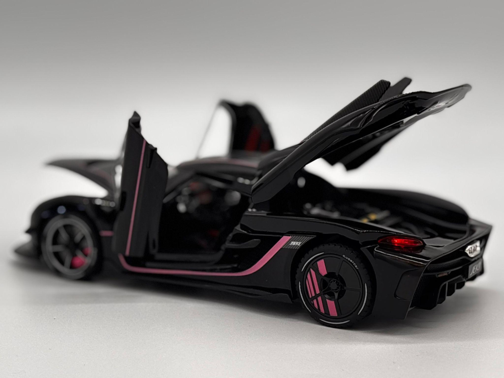 Mașină din Metal Koenigsegg Jesko 1:24, Model Hypercar cu Pullback, Uși Deschizătoare în Sus, Lumini și Sunete, 20 cm [6]