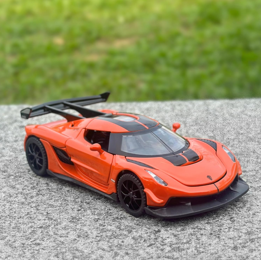 Mașină din Metal Koenigsegg Jesko 1:32, Pullback, Lumini și Sunete, Uși Deschizătoare, 15 cm [5]