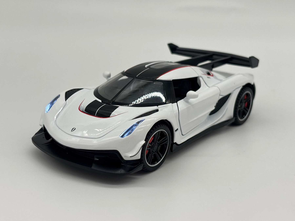 Mașină din Metal Koenigsegg Jesko 1:32, Pullback, Lumini și Sunete, Uși Deschizătoare, 15 cm [7]