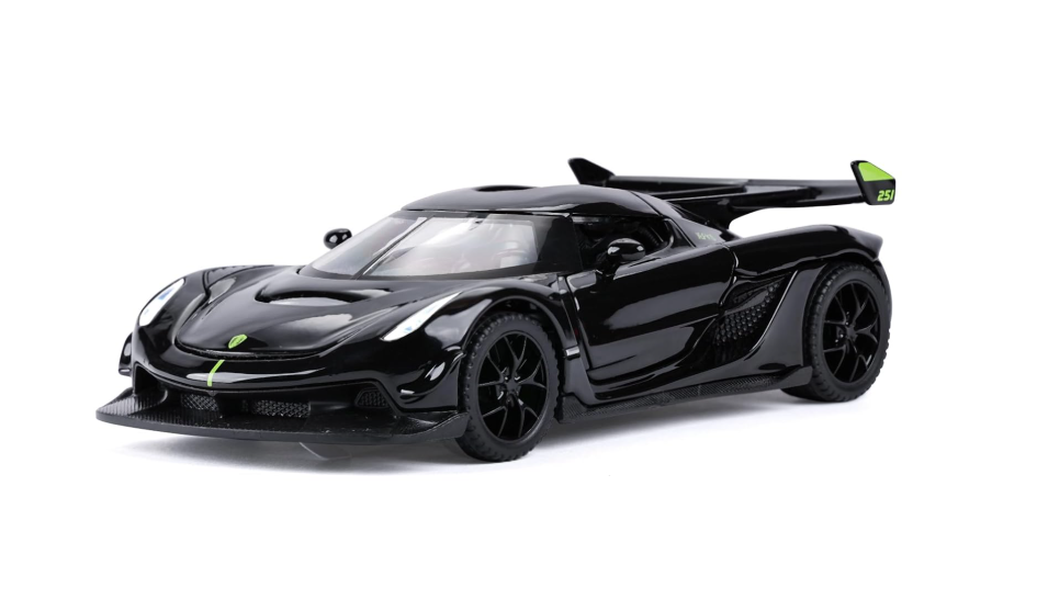 Mașină din Metal Koenigsegg Jesko 1:32, Pullback, Lumini și Sunete, Uși Deschizătoare, 15 cm [6]