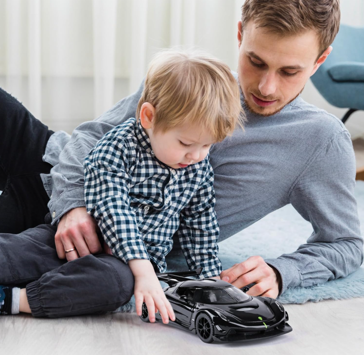 Mașină din Metal Koenigsegg Jesko 1:32, Pullback, Lumini și Sunete, Uși Deschizătoare, 15 cm [3]