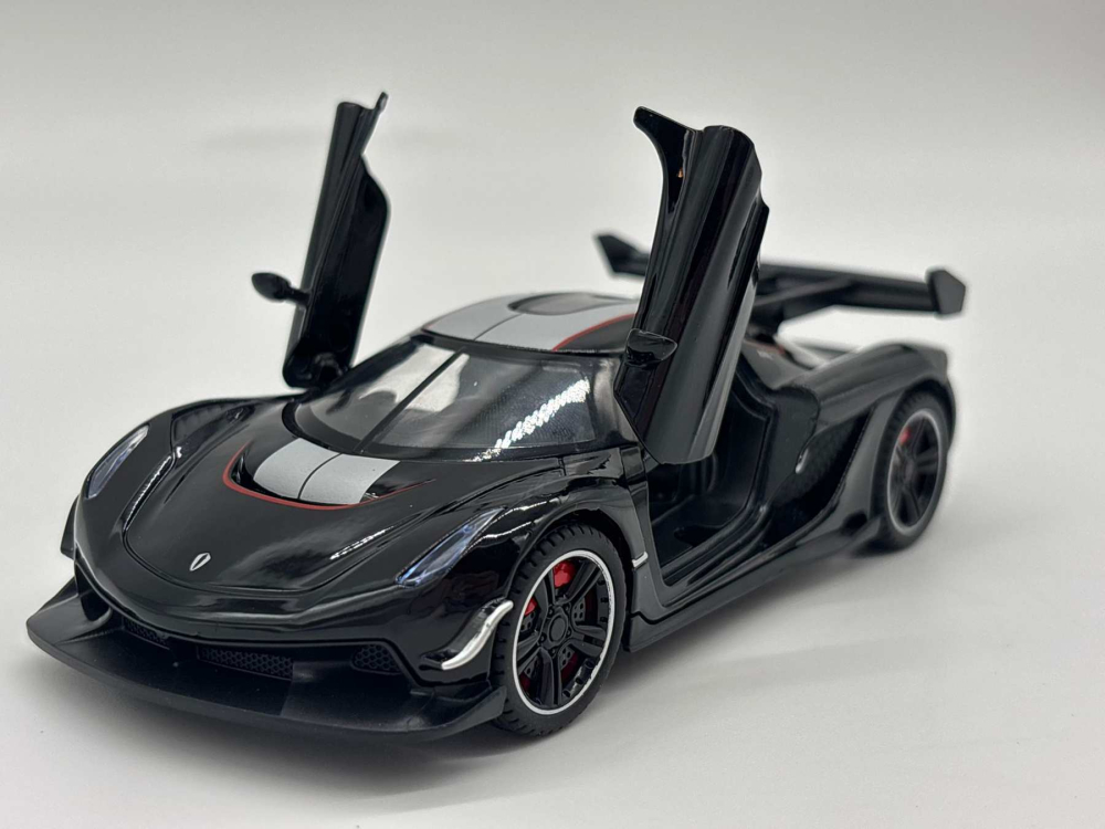 Mașină din Metal Koenigsegg Jesko 1:32, Pullback, Lumini și Sunete, Uși Deschizătoare, 15 cm [9]