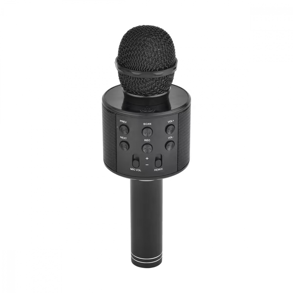 Microfon Karaoke Wireless, Multifunctional, cu Radio, TF Card, USB, Functie de Inregistrare, Efecte Vocale - Negru [7]