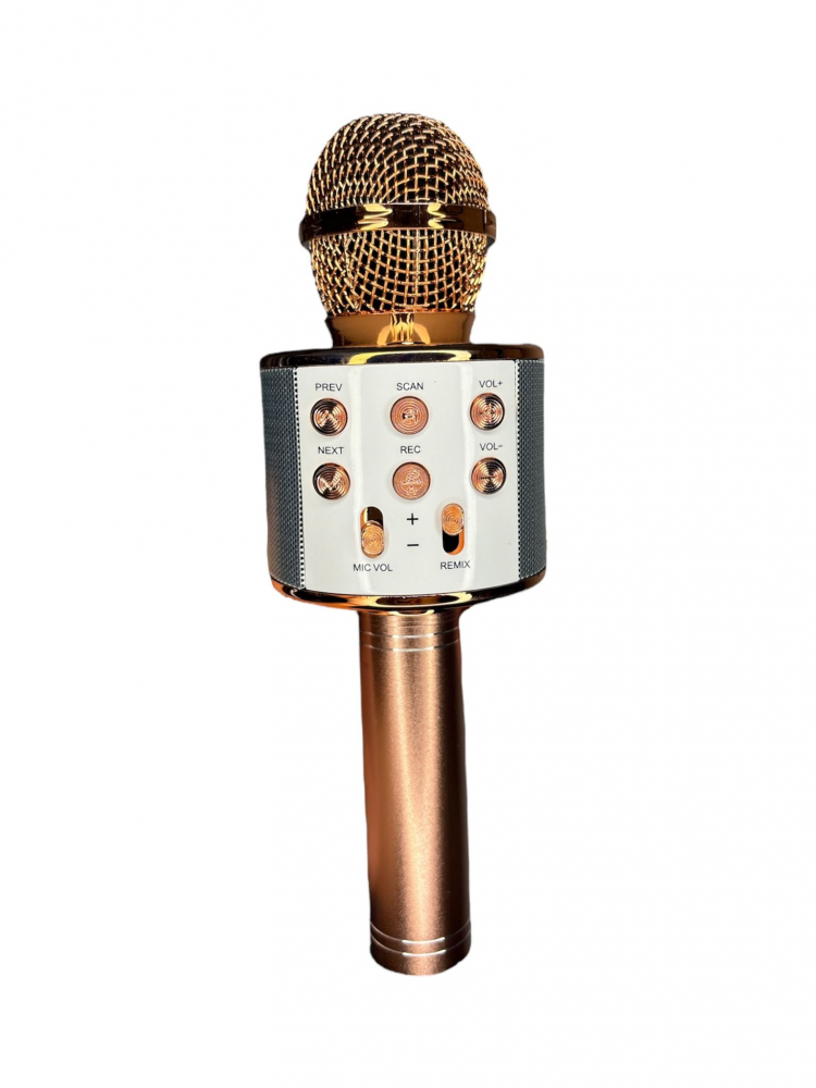 Microfon Karaoke Wireless, Multifunctional, cu Radio, TF Card, USB, Functie de Inregistrare, Efecte Vocale - Rose Gold [6]