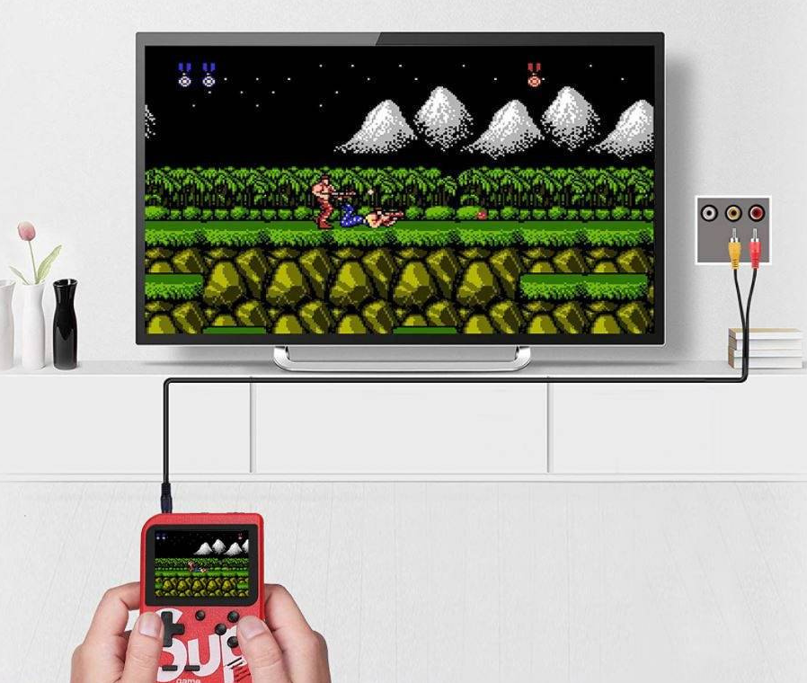 Mini Consolă Retro Portabilă cu 400 Jocuri – Conectare AV la TV, Display 8 cm, Controller, Baterie Reîncărcabilă, 12x8 cm [3]