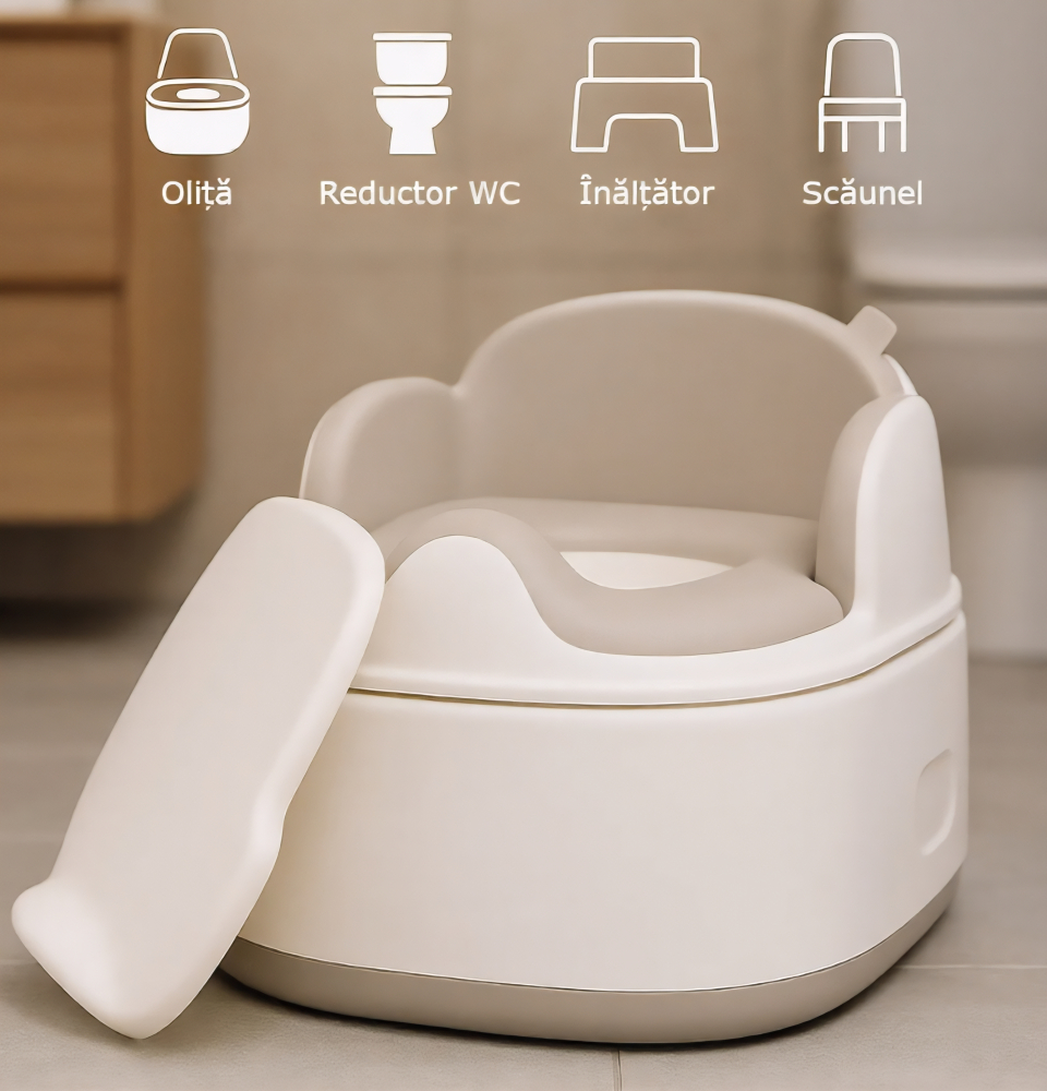 Olita Multifunctionala 4 in 1 pentru Copii –Olita cu Recipient Detasabil, Inaltator, Scaunel si Reductor WC [6]