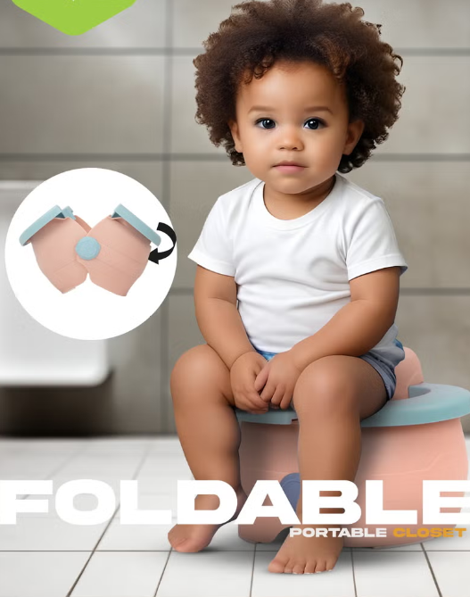 Olita Pliabila Portabila pentru Copii, Tip Scaun si Reductor WC, cu Geanta Depozitare si 10 Seturi Pungi Incluse, Anti-Alunecare [3]