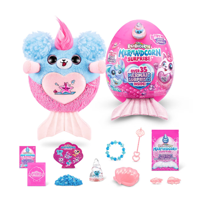 Ou Surpriza AnimalCorn Mermaid 32 cm, din Plus, Sirena Aleatorie, Accesorii incluse [2]