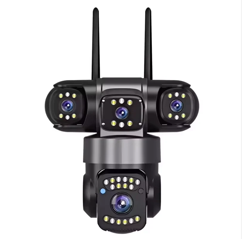 Set 3x Camere Supraveghere WiFi, 9MP, 3 Camere, Rotire 360°, Zoom Digital 10X, Detectare Miscare, Comunicare Bidirectionala, Proiector LED Lumini, Viziune Nocturna, Protectie IP66 [6]