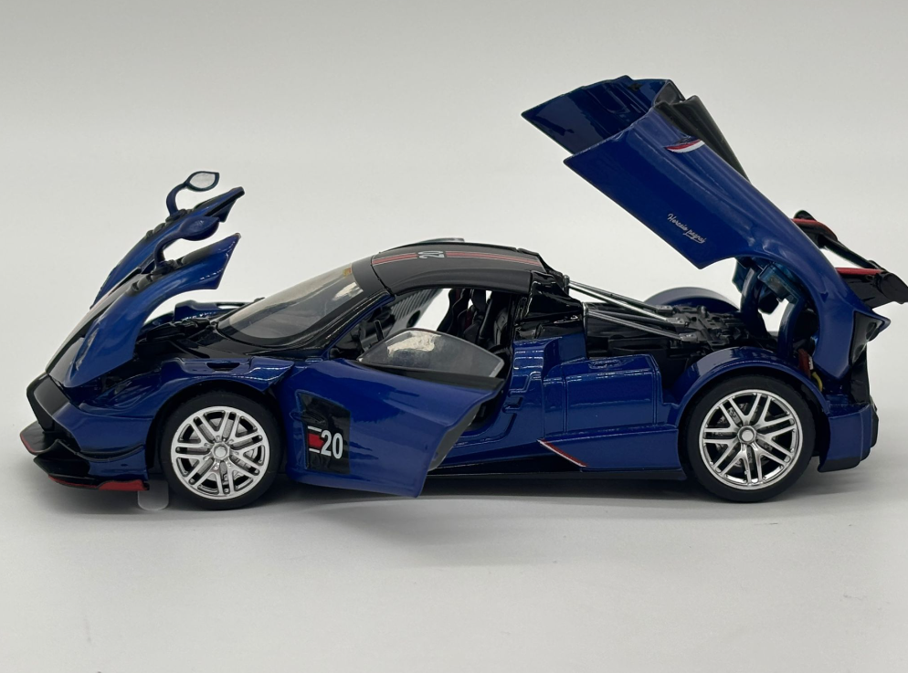 Masina din Metal Pagani Huayra Roadster BC 1:32, 15 cm, Decapotabila, Functie Pull Back, Usile Capota si Portbagaj Deschizabile, Lumini si Sunete, Automacheta Pagani [5]