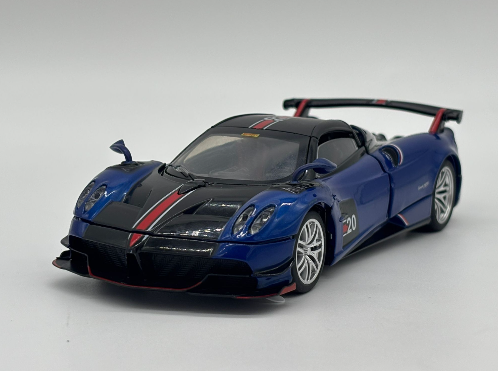 Masina din Metal Pagani Huayra Roadster BC 1:32, 15 cm, Decapotabila, Functie Pull Back, Usile Capota si Portbagaj Deschizabile, Lumini si Sunete, Automacheta Pagani [8]