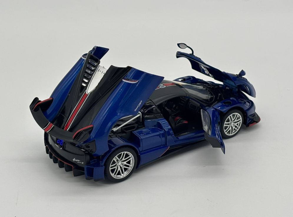Masina din Metal Pagani Huayra Roadster BC 1:32, 15 cm, Decapotabila, Functie Pull Back, Usile Capota si Portbagaj Deschizabile, Lumini si Sunete, Automacheta Pagani [9]