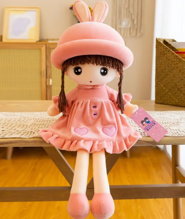 Papusa Angel din Plus, Canta "Are mama o fetita frumusica foc", Corai, 50 cm [2]