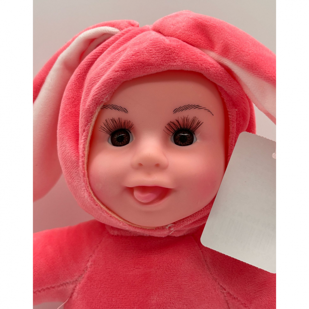 Papusa Bebelus cu Urechi de Iepuras, 50 cm, din Plus, spune "Inger-Ingerasul meu" [3]