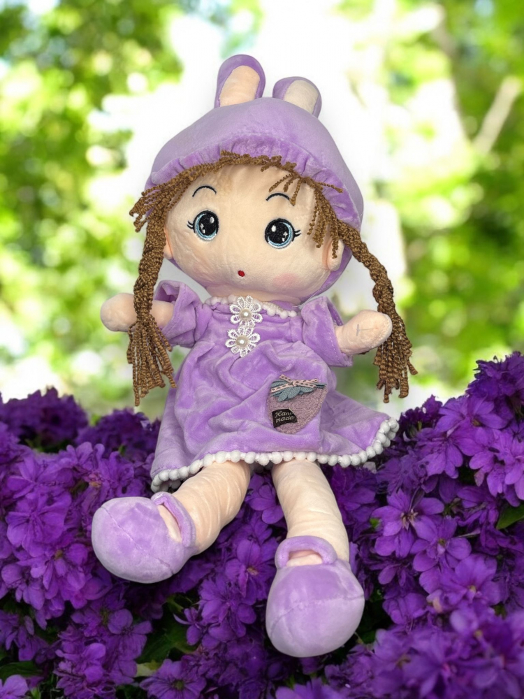 Papusa de Plus, spune Rugaciunea, Ingerasul meu”, 50 cm - Mov [2]