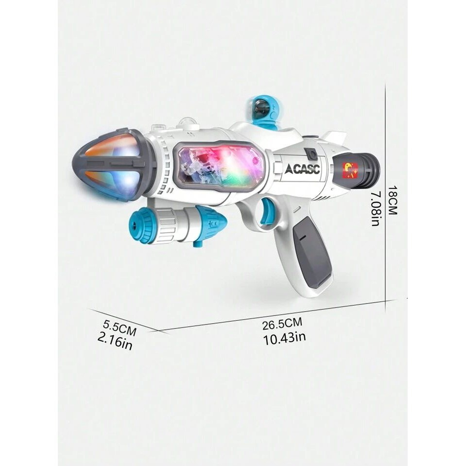 Pistol Interactiv Galactic cu Lumini, Proiectii 3D, Spray cu Apa, Lansator cu Ventuza si Astronaut Animat [4]