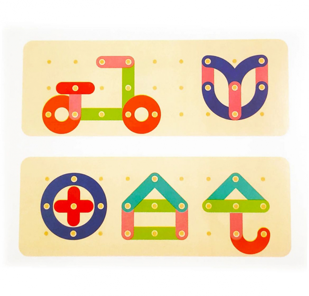 Placa Montessori Geoboard din Lemn, Cuvinte si Cifre [3]