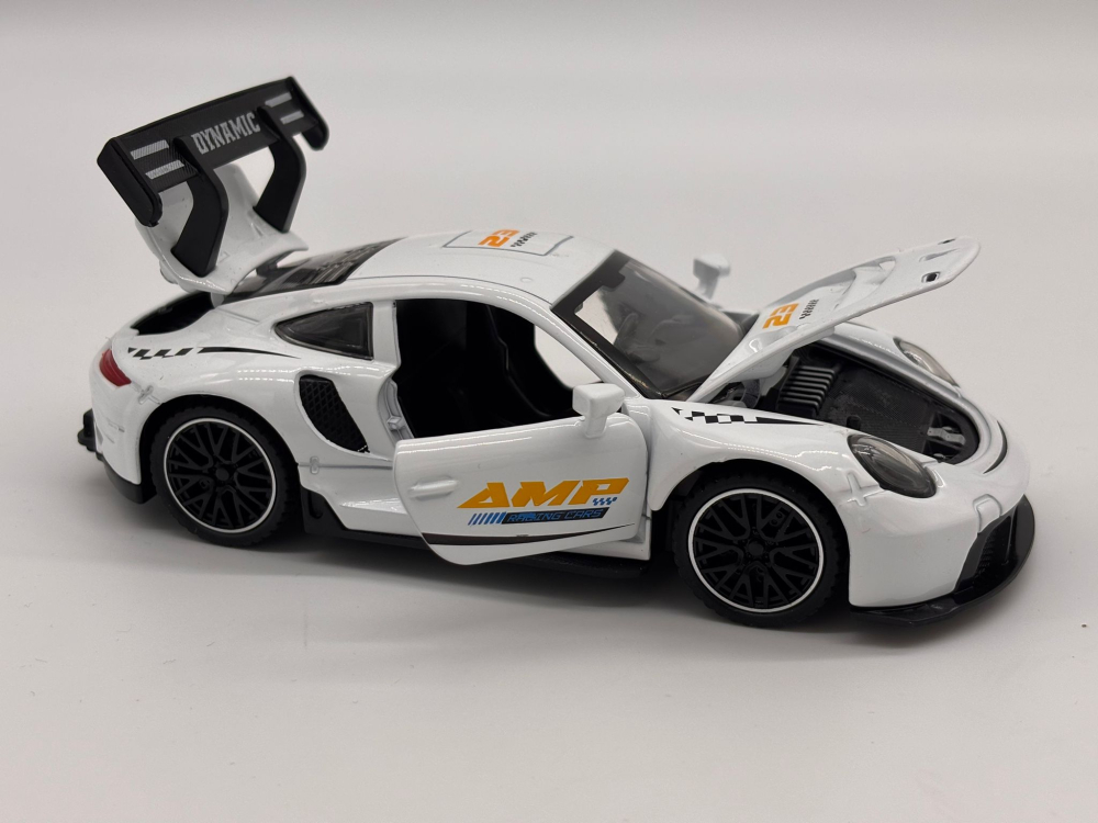 Automachetă Porsche 911, 15 cm, Funcție Pull-Back, Uși, Capotă și Portbagaj Deschizătoare, Lumină și Sunet [3]