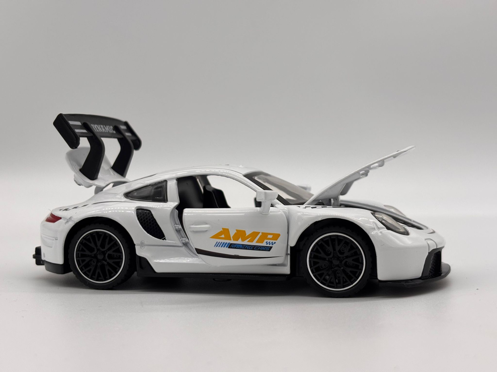 Automachetă Porsche 911, 15 cm, Funcție Pull-Back, Uși, Capotă și Portbagaj Deschizătoare, Lumină și Sunet [5]