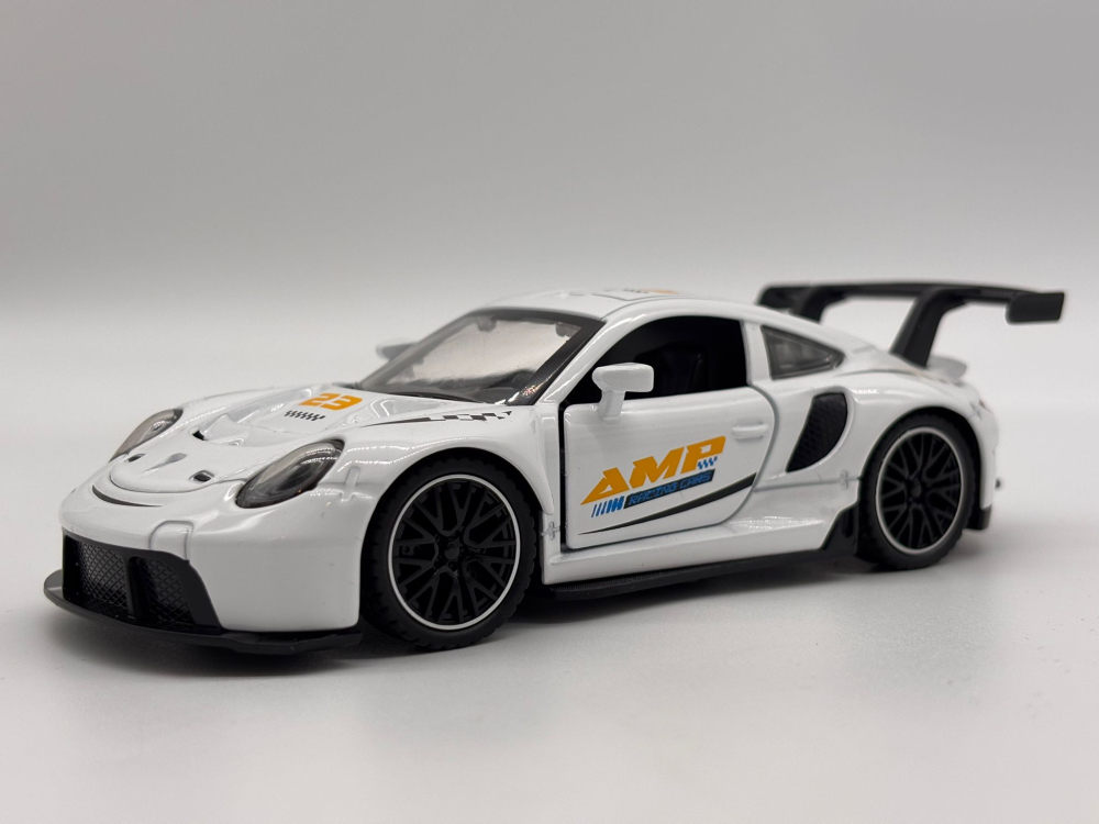 Automachetă Porsche 911, 15 cm, Funcție Pull-Back, Uși, Capotă și Portbagaj Deschizătoare, Lumină și Sunet [8]