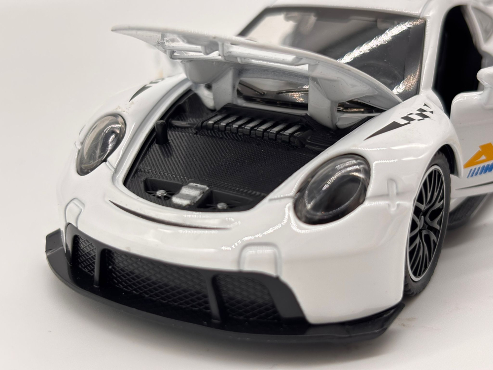 Automachetă Porsche 911, 15 cm, Funcție Pull-Back, Uși, Capotă și Portbagaj Deschizătoare, Lumină și Sunet [2]