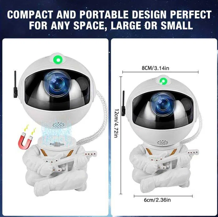 Proiector Astronaut Star cu Chitara, cu Cap Rotativ 360 Grade si Telecomanda 12.5 x 8.5 cm [10]