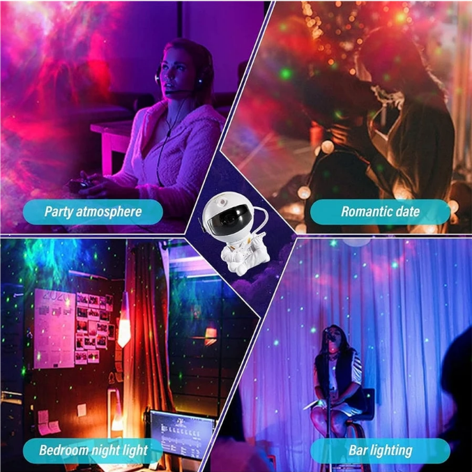 Proiector Astronaut Star cu Chitara, cu Cap Rotativ 360 Grade si Telecomanda 12.5 x 8.5 cm [9]