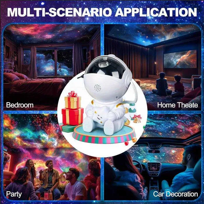 Proiector Astronaut Star cu Chitara, cu Cap Rotativ 360 Grade si Telecomanda 12.5 x 8.5 cm [15]